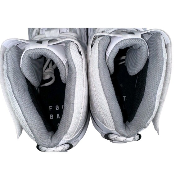 Nike Mens Size 18 Football Cleats White Black Force Savage Pro 2 Mid AH4000-100 - Picture 6 of 8